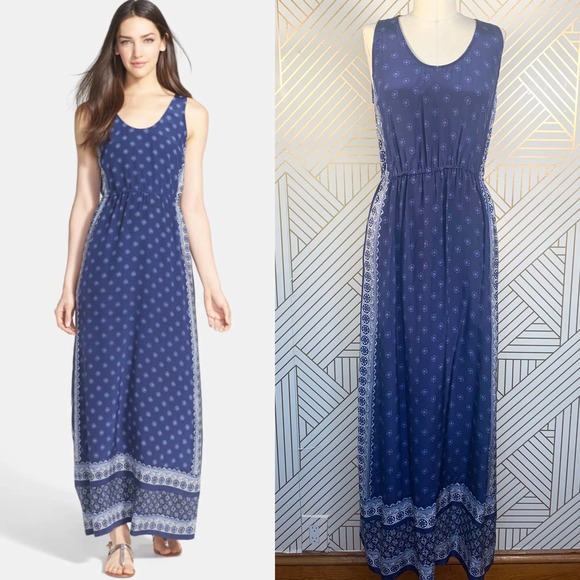 Joie Dresses & Skirts - Joie Katia Scoop Neck Silk Maxi Dress in Blue